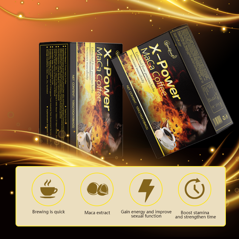 Man X Power Energy Chocolate Instant Coffee For Men Private Label Kidney Maca Ginseng Dietary Supplement Fruit Vitality Boosting