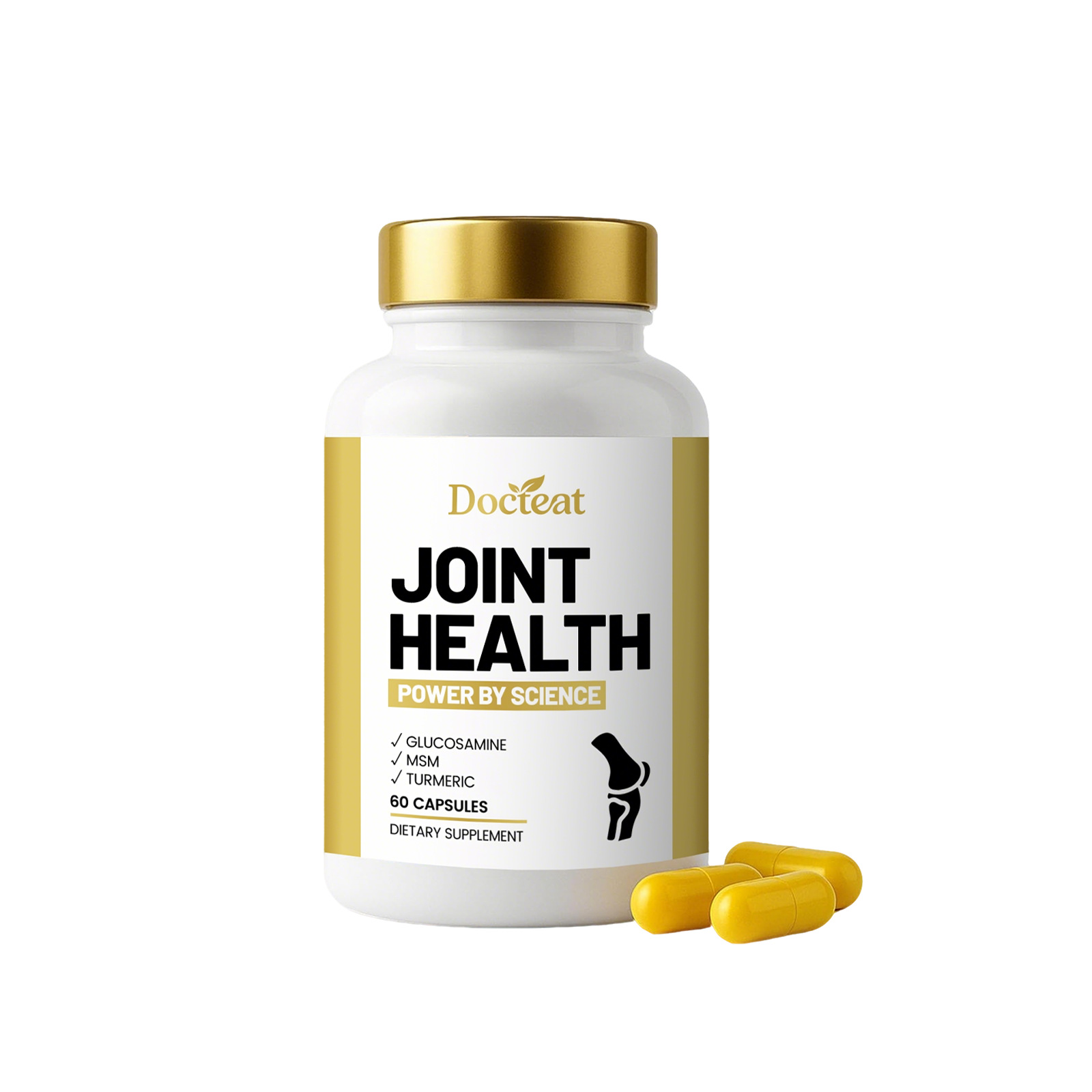 Joint Health Support Supplement With Glucosamine And Turmeric For Men - Dietary Capsules For Mobility And Flexibility
