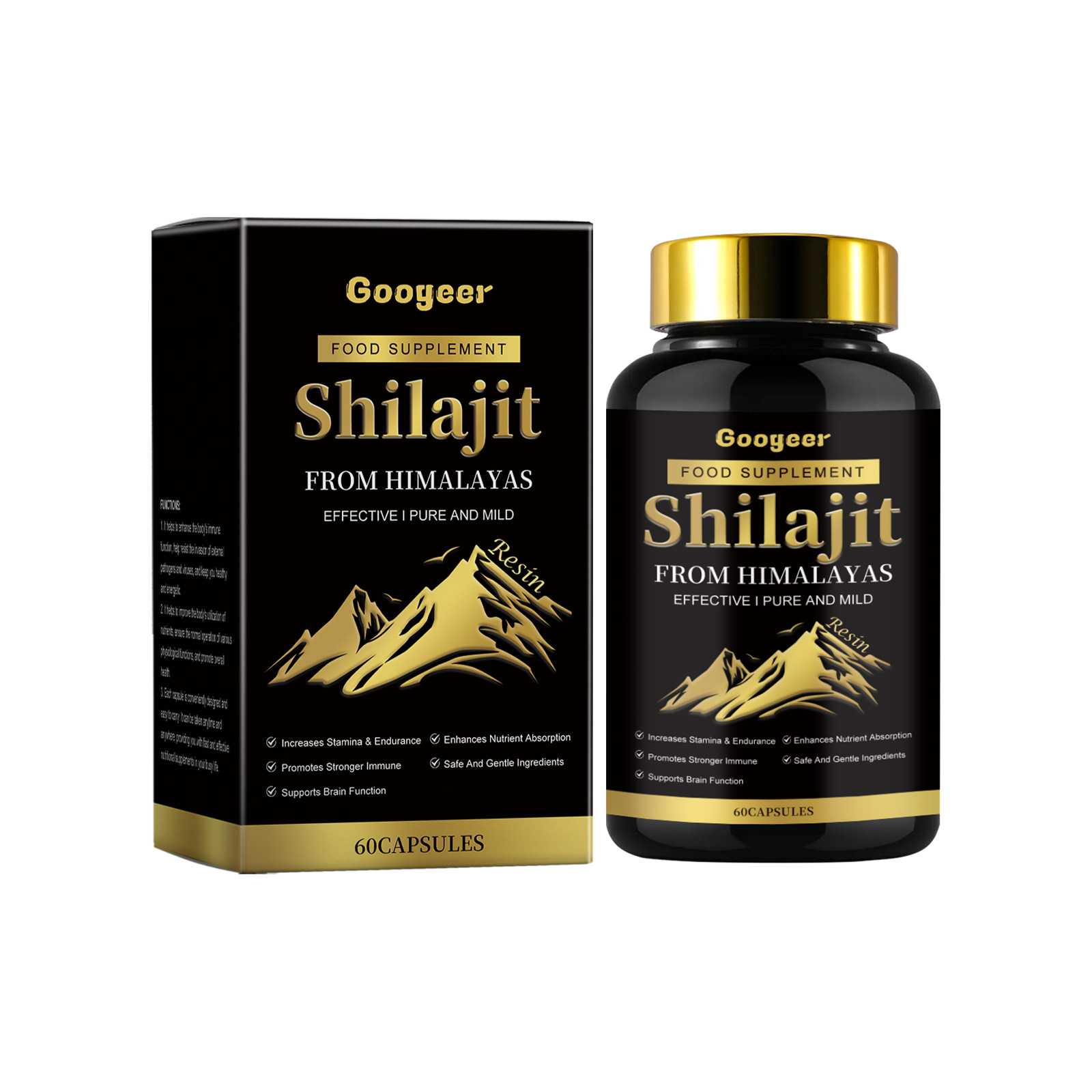Shilajit Food Supplement For Improved Bone Density & Brain Health Capsules