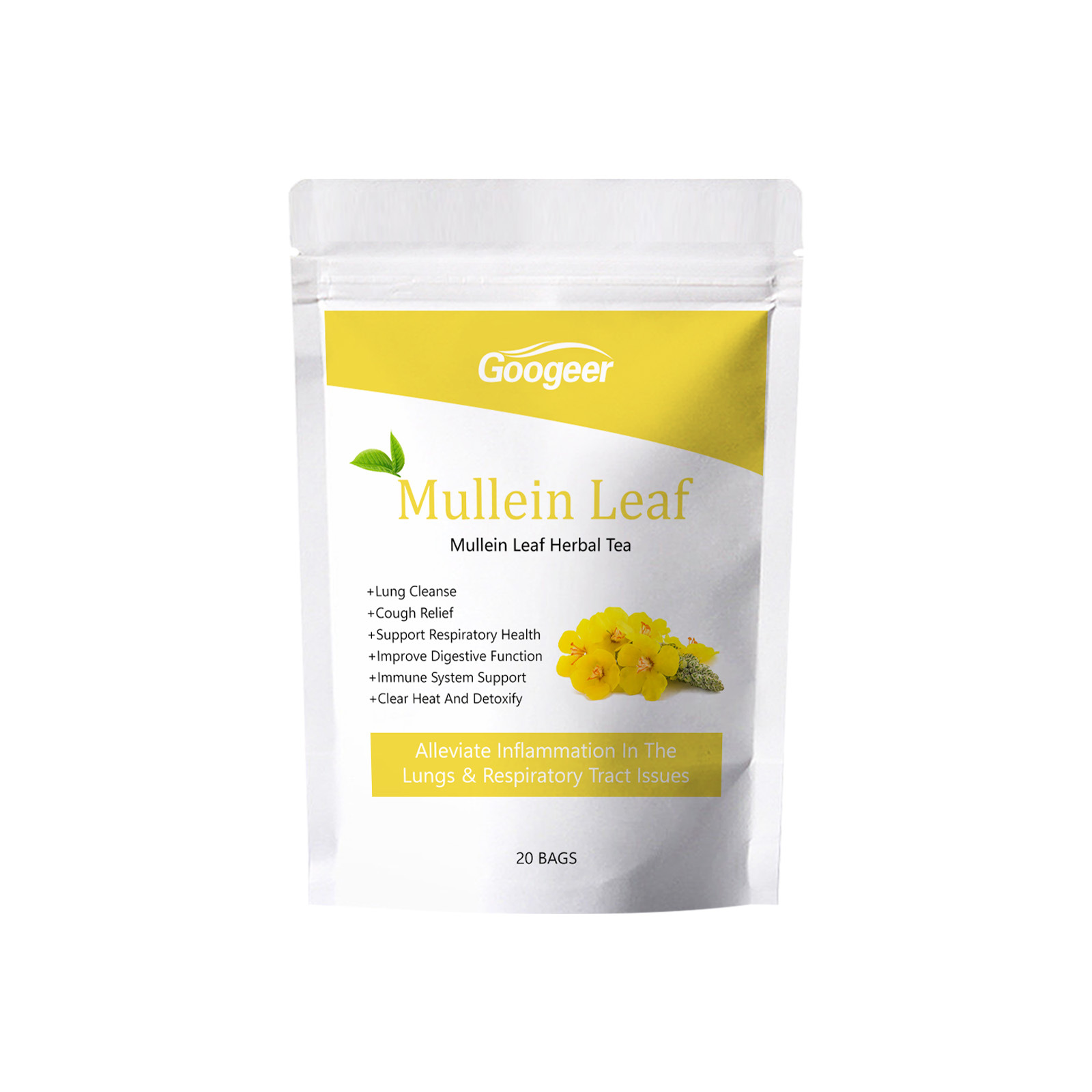 Mullein Leaf Herbal Tea Dietary Supplement Universal Use Basic Packaging