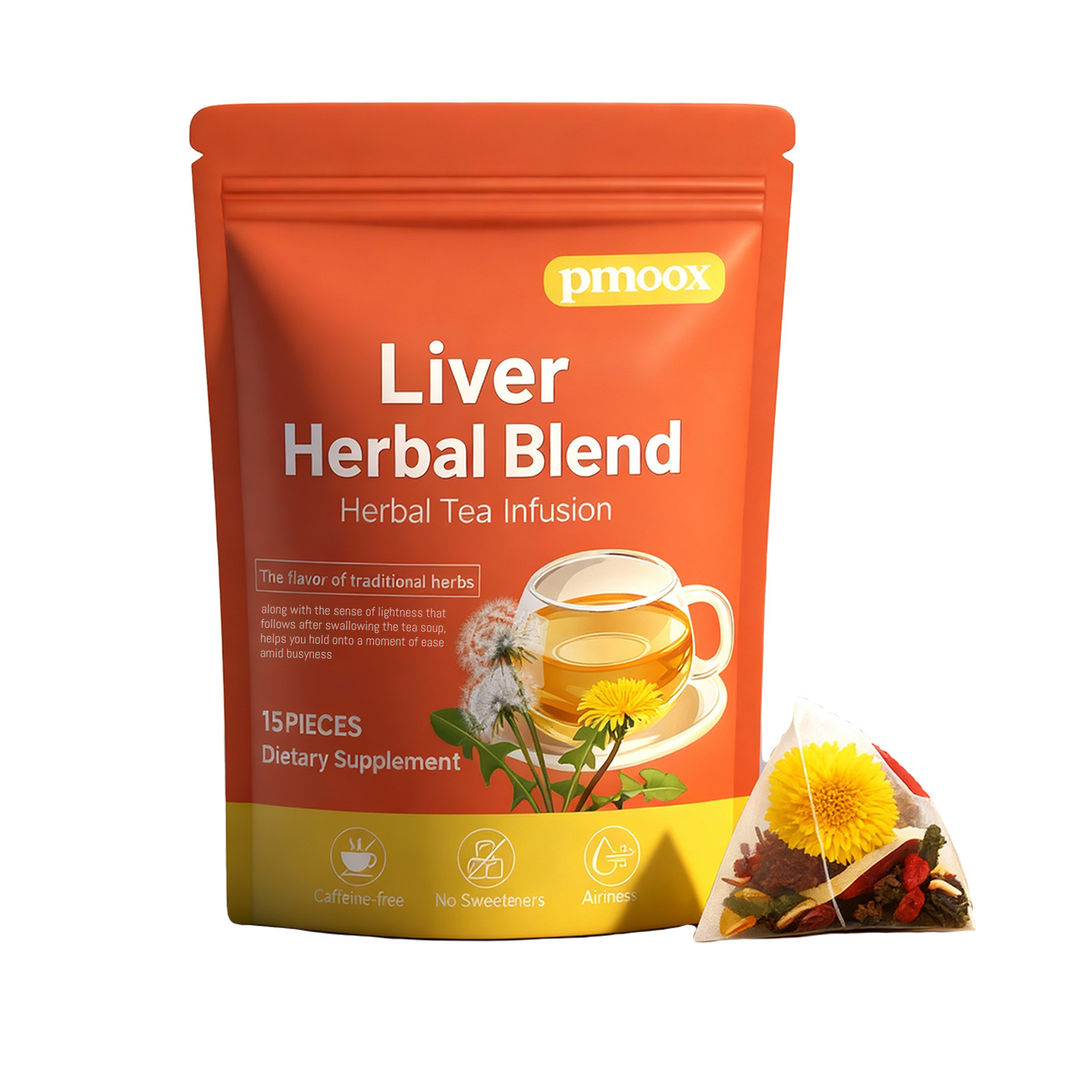 Herbal Clearing & Nourishing Tea Gentle Formula Plant Extract Liver Health Individual Small Pack Nourishing Tea Bags