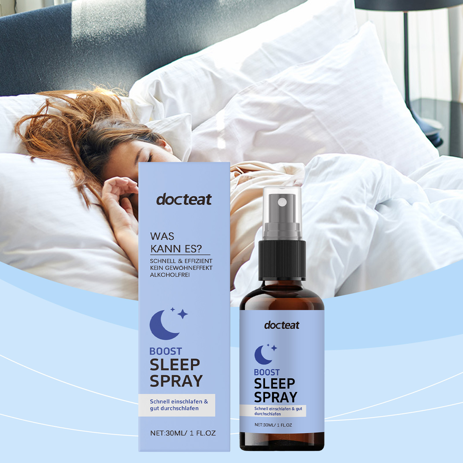 Mild Concentrated Herbal Extract 30ml Night Calming Sleep Relax Spray Gentle For Office Workers Nighttime Body Relax Care