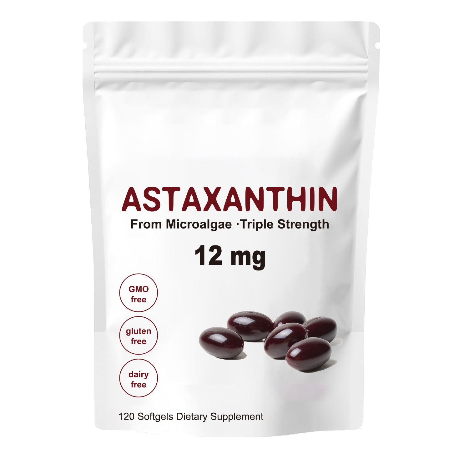 In Stock Cross-border Tk Amazon Bestsellerantarctic Krill Oil 12mg Astaxanthin Softgel Capsules 120ct Made China Fixed Price