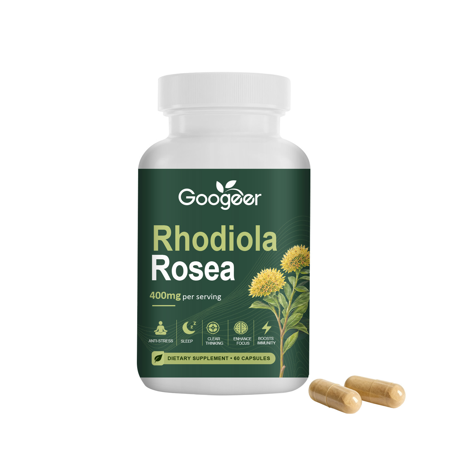 Rhodiola Compound Nutritional Capsulesgentle Care For Comfortable Body Restful Sleep Cheerful Mood
