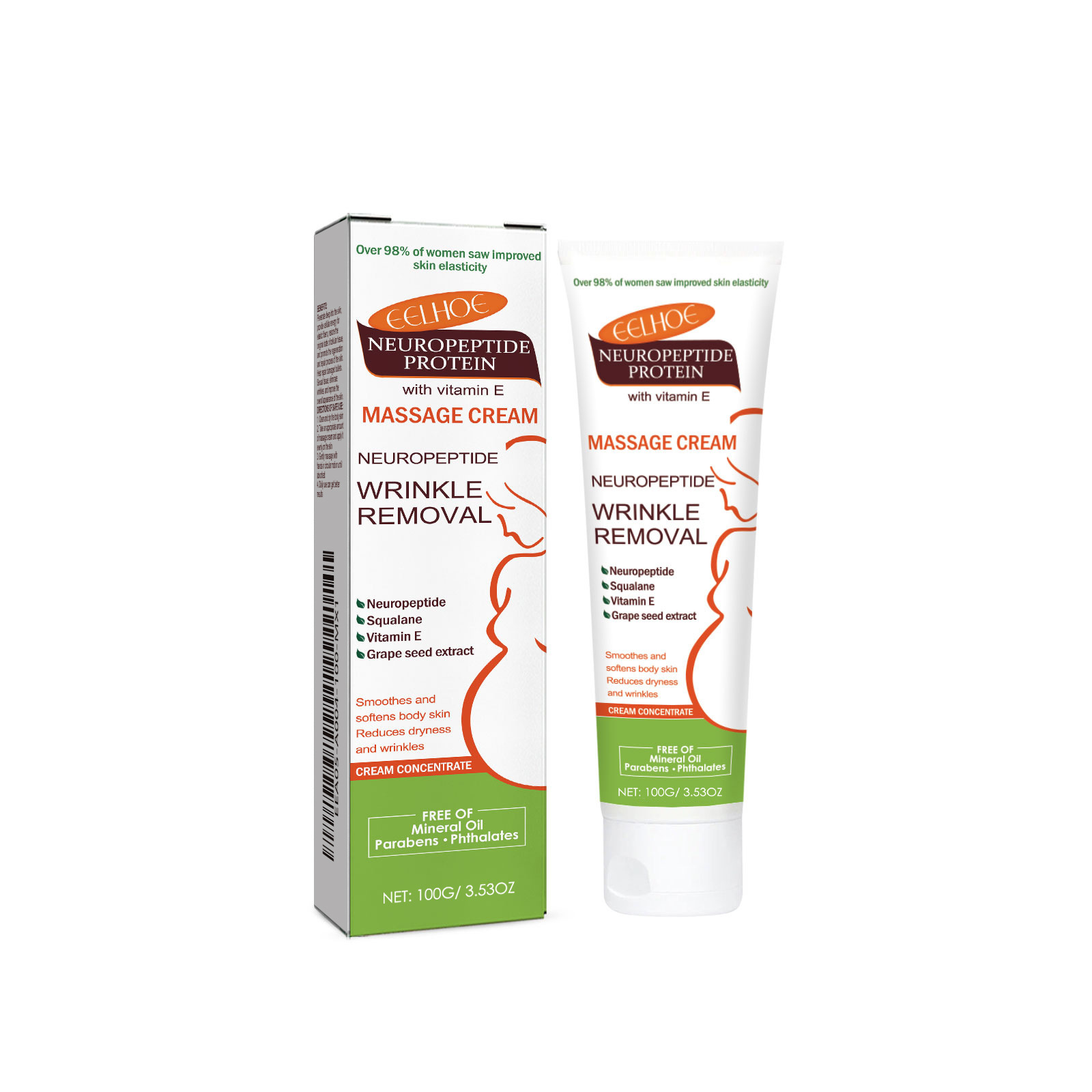 Neuropeptide Protein Massage Cream With Squalane & Vitamin E Gentle Moisturizing Body Care 100g Smoothing Skin