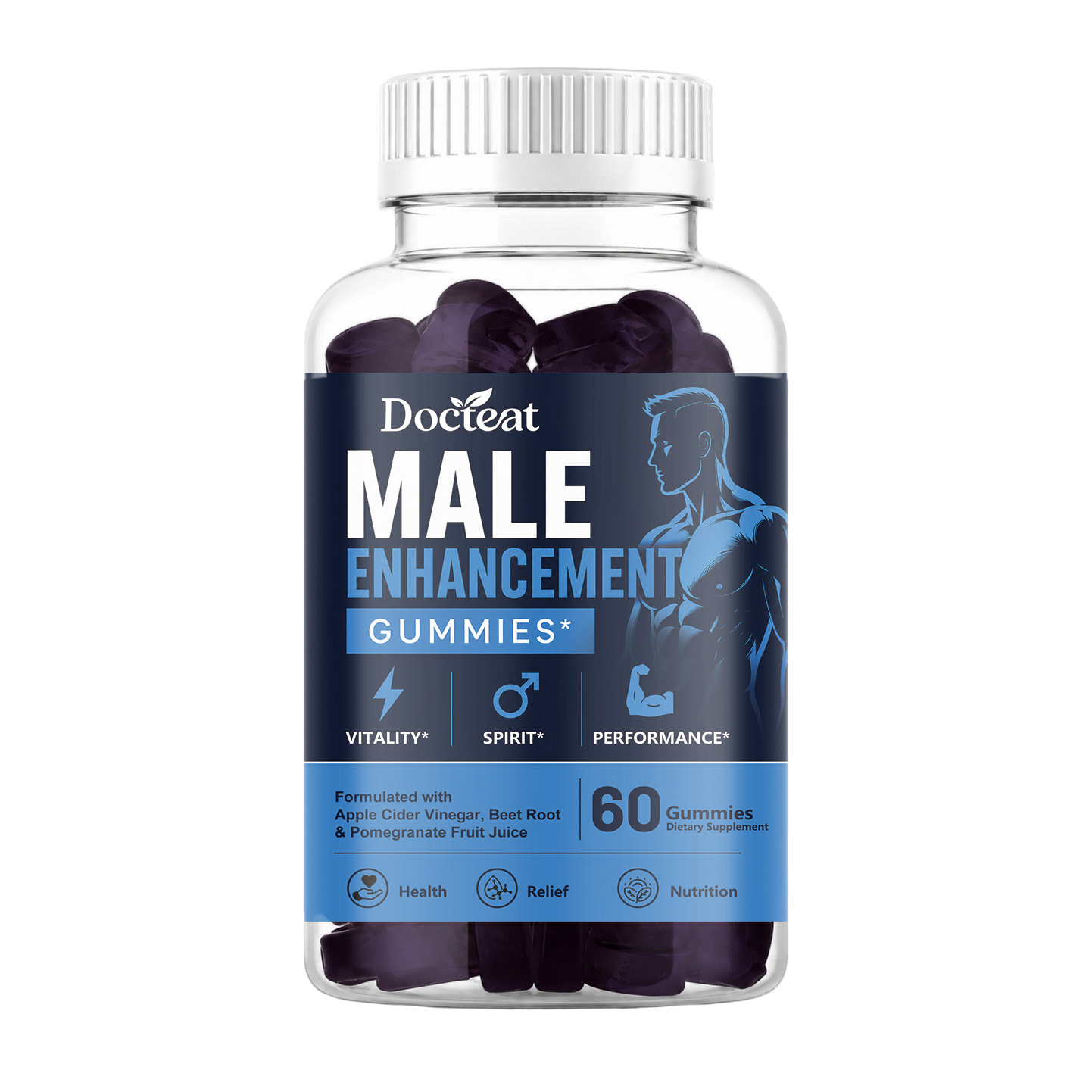 Premium Soft Chewable Nutritional Gummies With Apple Cider Vinegar Beetroot Pomegranate For Daily Dietary Intake